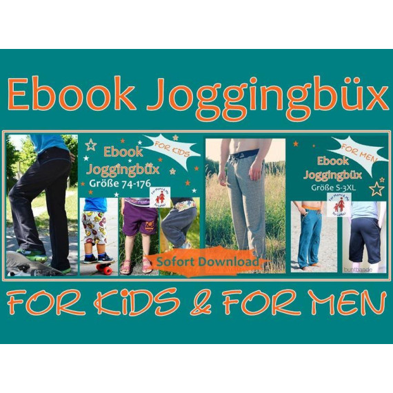 Ebook -  Kombi Jogginghose "Kombi Joggingbüx kids and men" Gr. 74 - 176 / Gr. S-XXXL